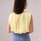 Millie Bubble Hem Top In Yellow
