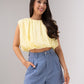 Millie Bubble Hem Top In Yellow