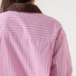 Millie Contrast Collar Stripe Shirt In Pink