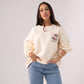 Millie Endless Summer Slogan Sweatshirt In Cream