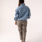 Millie Frill Detail Denim Shirt In Light Wash