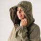 Millie Lace Trim Jacket In Khaki