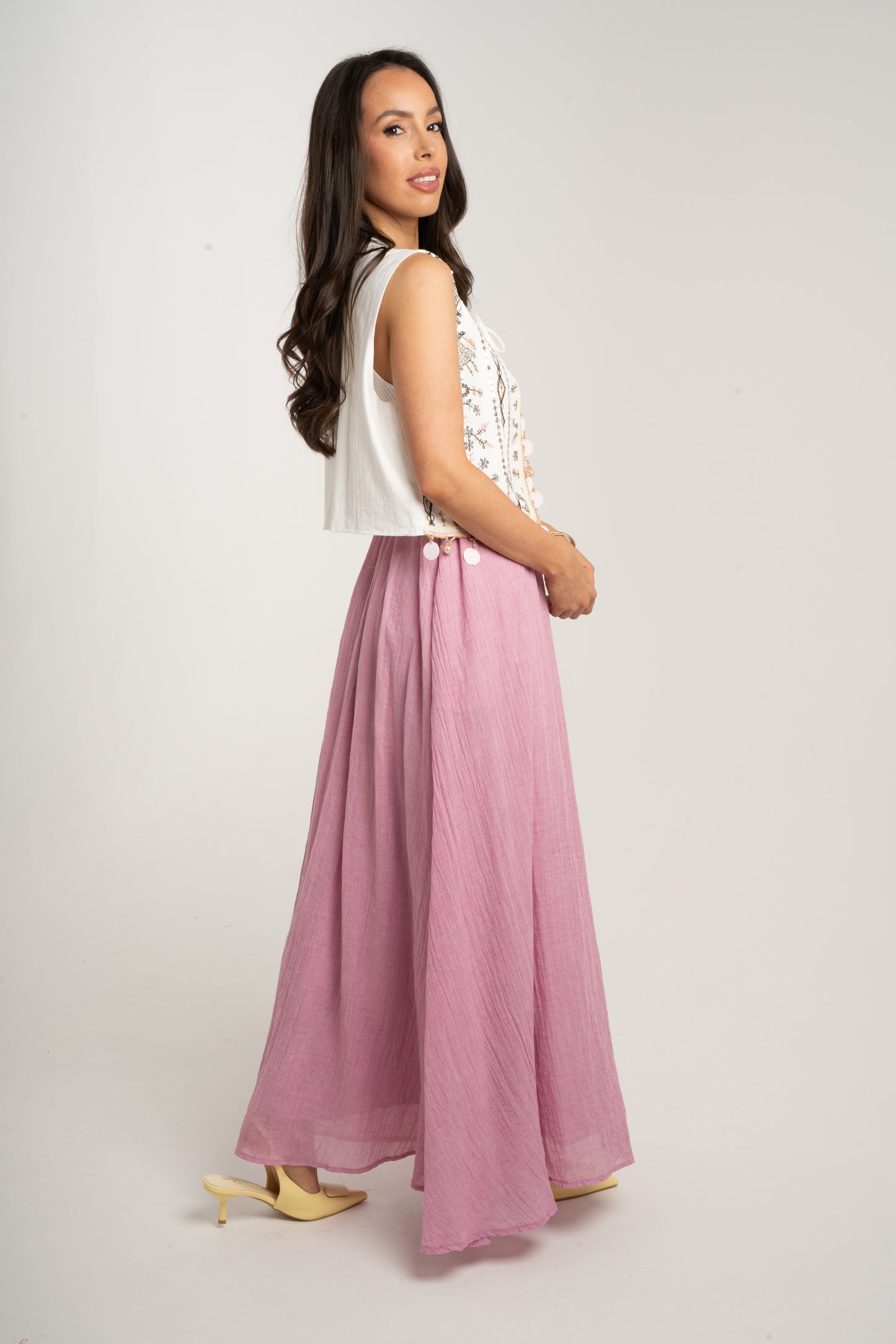 Millie Maxi Skirt In Pink