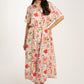 Millie Multi Print Dress In Pink Mix