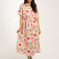 Millie Multi Print Dress In Pink Mix