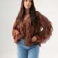 Millie Ruffle Blouse In Coffee