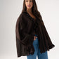 Millie Sheer Ruffle Blouse In Chocolate