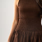 Millie Smock Detail Dress In Coffee