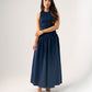 Millie Smock Detail Dress In Navy