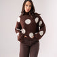 Millie Spotted Jumper In Coffee