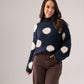 Millie Spotted Jumper In Navy