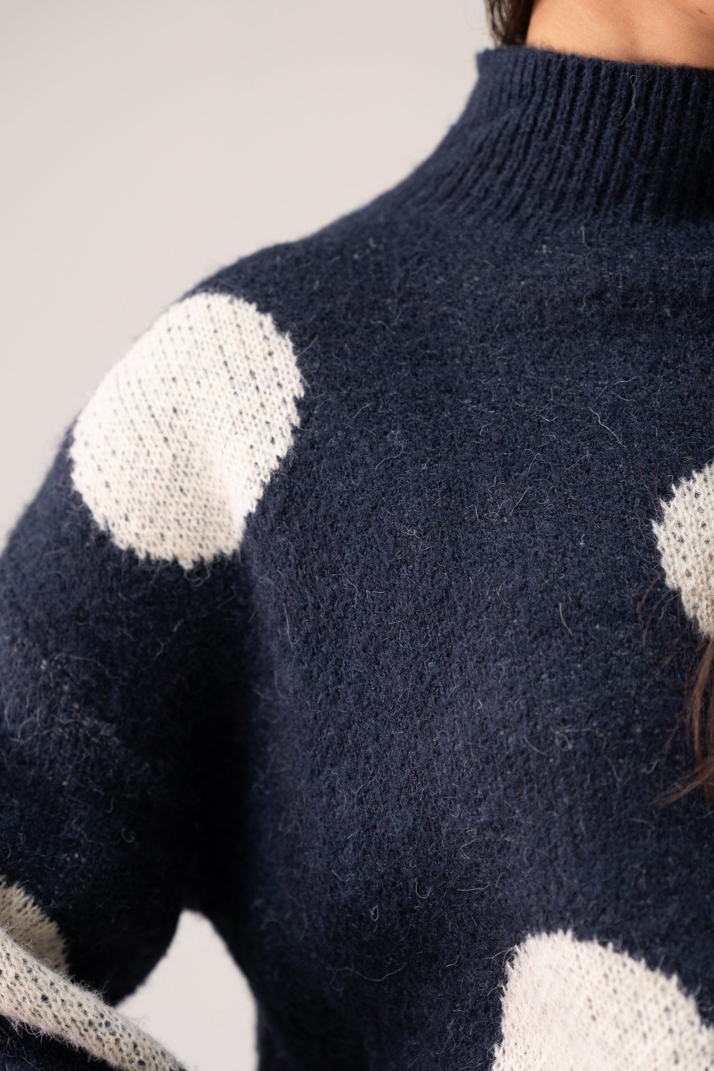 Millie Spotted Jumper In Navy