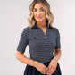 Millie Stripe Contrast Dress In Navy