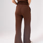 Millie Waffle Texture Trousers In Coffee