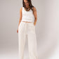 Millie Linen Mix Trousers In Neutral