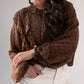 Millie Ruffled Polka Dot Blouse In Coffee