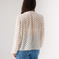 Millie Ruffled Polka Dot Blouse In Cream