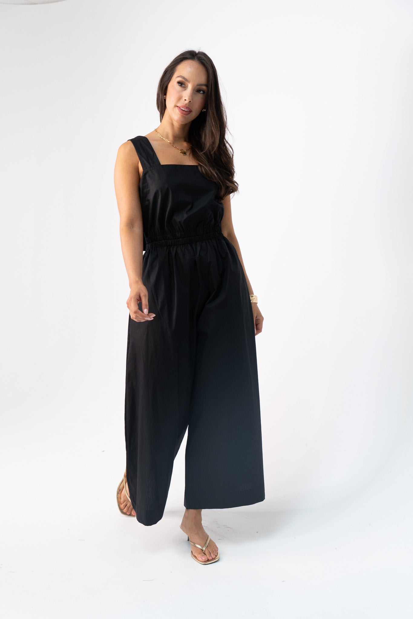 Millie Wide Leg Jumpsuit In Black