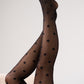 Natalie Heart Tights In Black