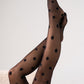 Natalie Polka Dot Tights In Black