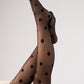 Natalie Polka Dot Tights In Black