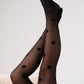 Natalie Spotted Tights In Black