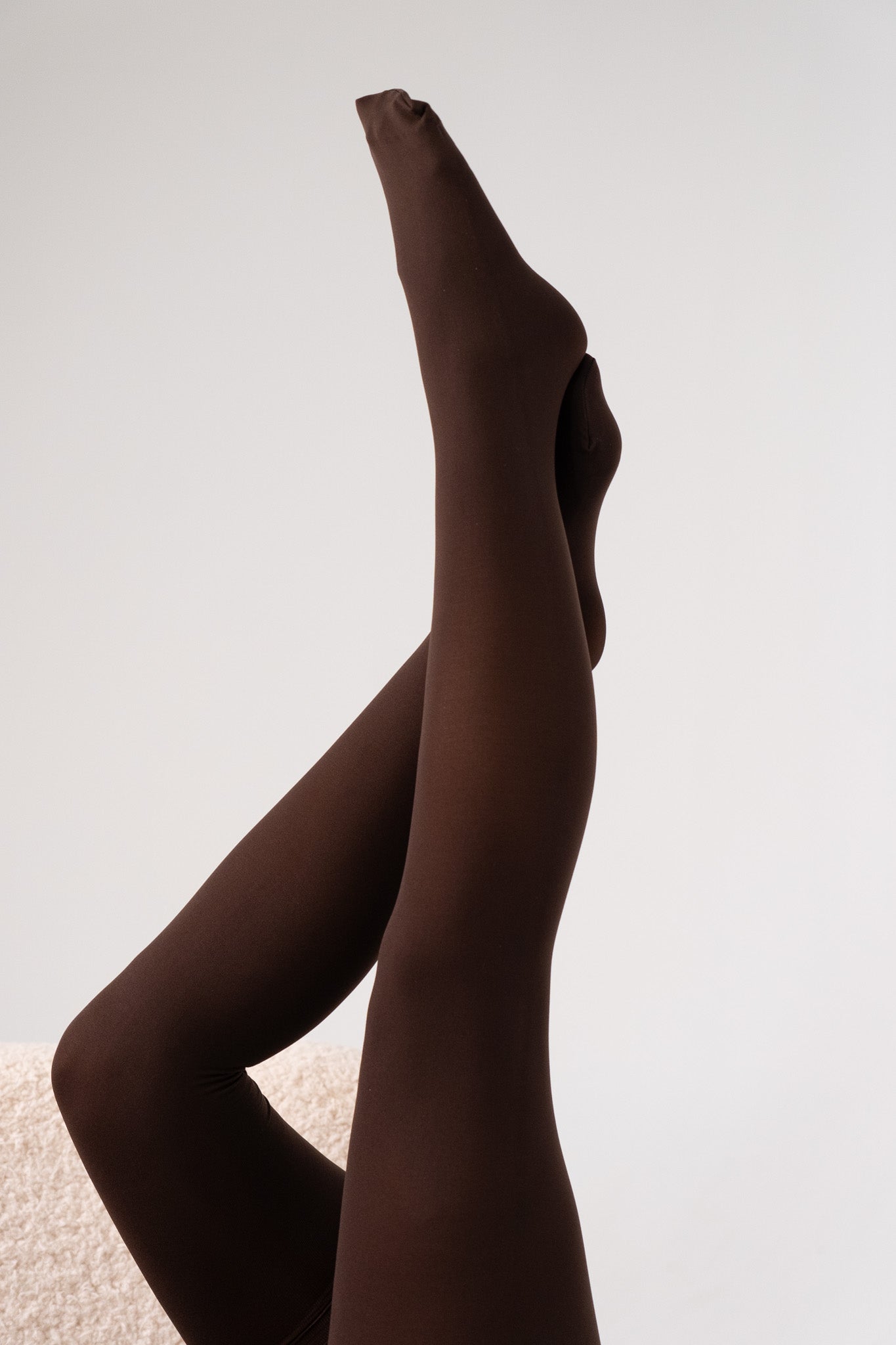 Natalie Opaque Tights In Chocolate