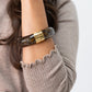 Olive Chunky Bangle In Taupe