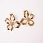 Olive Cut Out Flower Earring In Gold