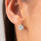 Olive Diamante Stud Earrings In Gold