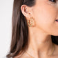 Olive Diamante Twist Hoop Earring In Gold