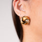 Olive Knot Earrings In Neutral