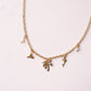 Olive Palm Tree Necklace In Gold
