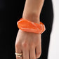 Olive Resin Bangle In Orange