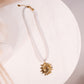 Olive Sun Rope Necklace In White