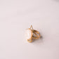 Olive White Stone Twist Ring In Gold