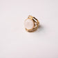 Olive White Stone Layered Ring In Gold