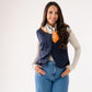 Orla Chain Print Neck Scarf In Orange Mix