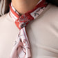 Orla Chain Print Neck Scarf In Red Mix