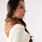 Orla Green Spotted Neck Scarf In Tan