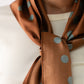 Orla Green Spotted Neck Scarf In Tan