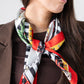 Orla Handbag Print Neck Scarf In Red Mix