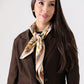 Orla Handbag Print Neck Scarf In Taupe Mix