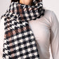 Orla Houndstooth Scarf In Black Mix