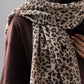 Orla Leopard Print Scarf In Beige