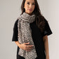 Orla Leopard Print Scarf In White