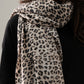 Orla Leopard Print Scarf In White