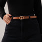 Orla Oval Buckle Belt In Camel