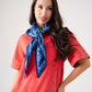 Orla Paisley Print Neck Scarf In Blue