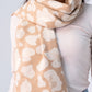 Orla Printed Wide Scarf In Taupe Mix